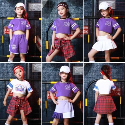 2021 Hot Kids Performance Clothes Sets Tops + Pants Children Jazz Dance Clothing Boys Girls Street Dance Hip Hop Dance Costumes