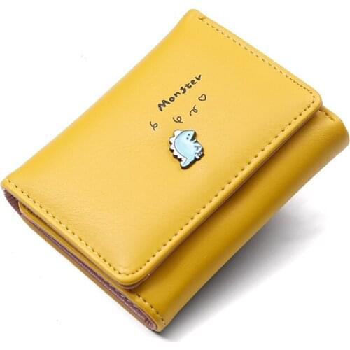 Fashion Brand Cartoon Pattern Clutch Bags for Women Popular Printed Design Short Three Fold Wallet Female Daily Shopper B359