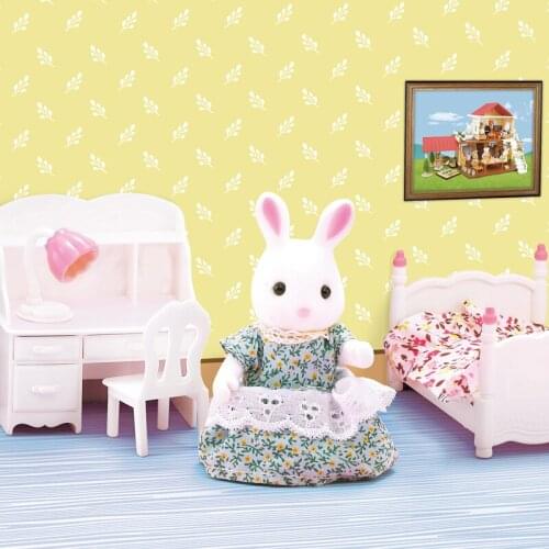 Forest Family Furniture Set 1/12 Simulation furniture Children Play House Toy Pastoral Kitchen Bedroom Forest Toy Gift For Girl