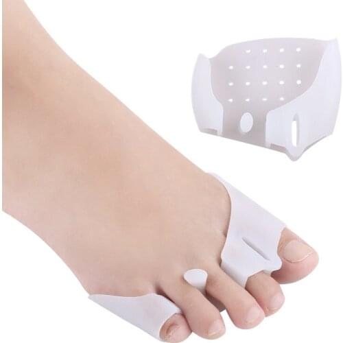 New 2pcs / Set Corrector Toe Protector Silicone Bunion Thumb Valgus Prevent Nail Products and Tools Foot Care Finger Separators