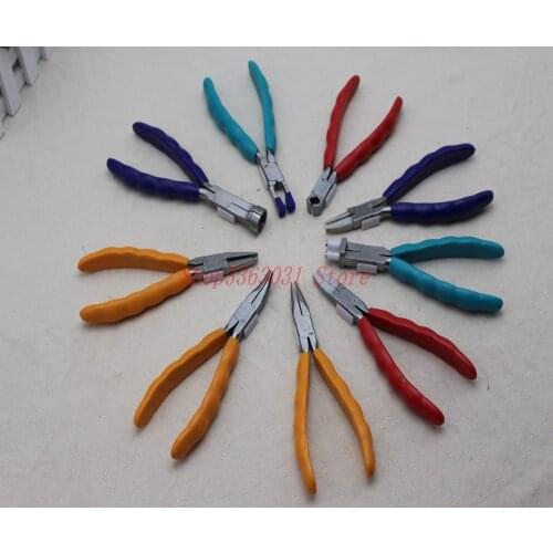 Colorful handle stainless steel pliers for jewelry making
