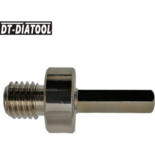 DT-DIATOOL 1pc Change thread converter for M14 or 5/8"-11 male thread to 3/8 hexagon shank Diamond core bits with length 53MM