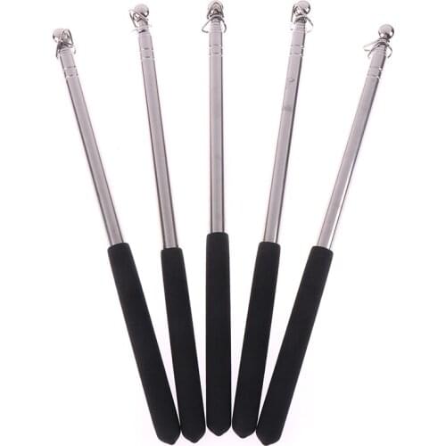 Professional touch 1 Meter head telescopic flagpole stainless steel telescopic teacher pointer black
