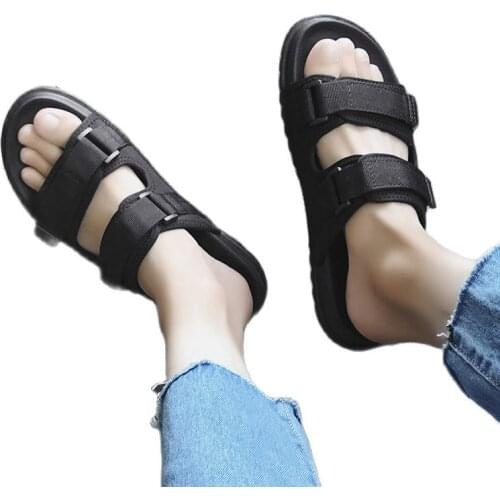 Mens Sandals 2021 Summer Slippers Home Outside Beach Sandals Home A Man Wear non-slip Outdoor Shower Vietnam Sandals