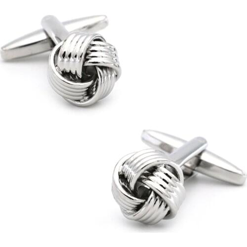 Silver Color Fashion Knot Cufflinks Copper Material Cuff Links Wholesale&retail