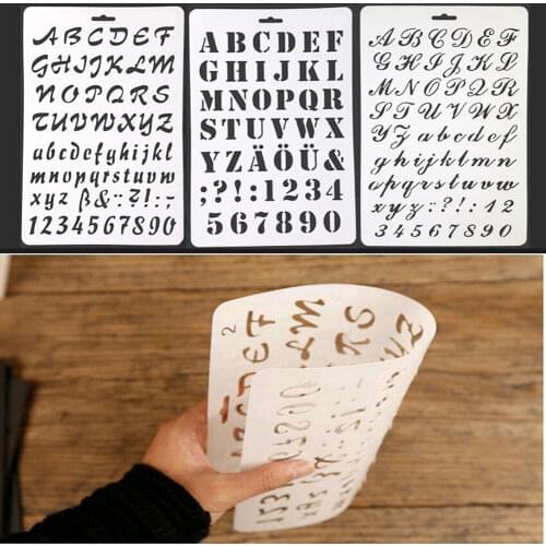 Brand New Alphabet ABC Number Layering Stencils Sticker Painting Scrapbooking Paper Card Template Decoration