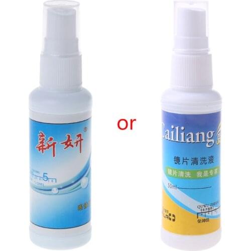50ml Glasses Lens Cleaner Wipe Nursing Liquid Phone Screen Sunglasses Cleaning Anti Fog Misting Dust Portable Eyewear
