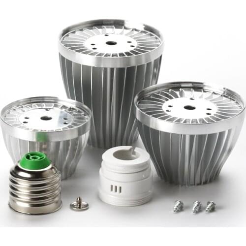 LED bulb 9W 12W 18W lamp accessories E27 B22 E14 DIY aluminum shell kit GU10 3W 7W LED ball bulb light parts for lamp improved