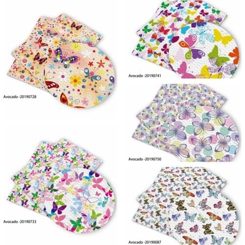 Huangtao Diy 50X150cm Butterfly Printing Cartoon Character Pattern Double Brush Poly Fabric By Yard 100% Polyester Fabric