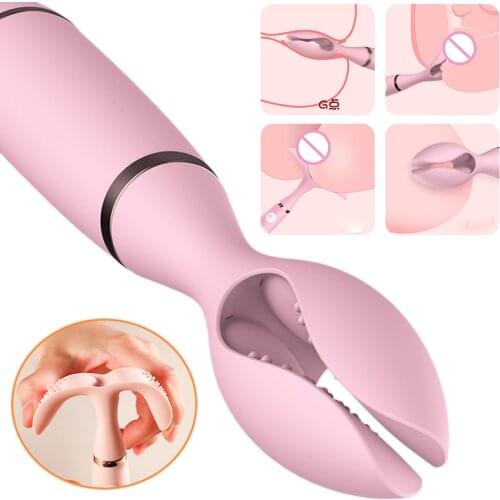 10 modes Vibrator Double Clip Vibration Female Masturbation Vaginal Clitoris Stimulator Nipple Massager Sex Toy for Woman Adult