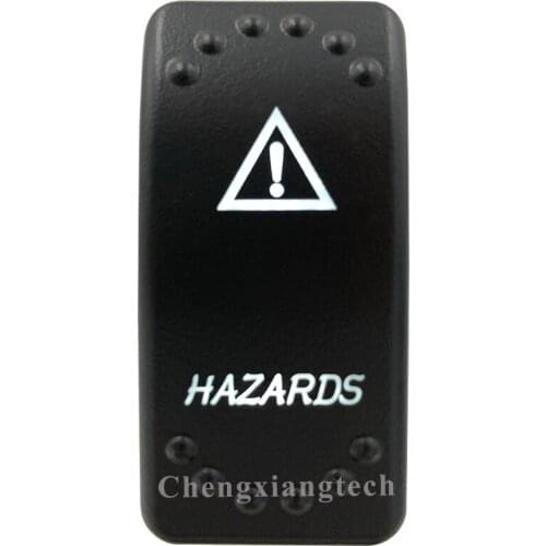 Car Boat SUV UTV RV Truck-White Led -5 Pins-On Off-Laser Etched-Hazards-Rocker Switch-12v 24v-Overload Protection-IP66