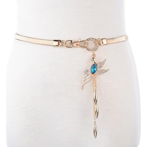 Summer Beach Flora Flower Fashion Waist Chain Belt Crystal Belly Body Chain Women Jewelry Luxury Gift For dress BL262
