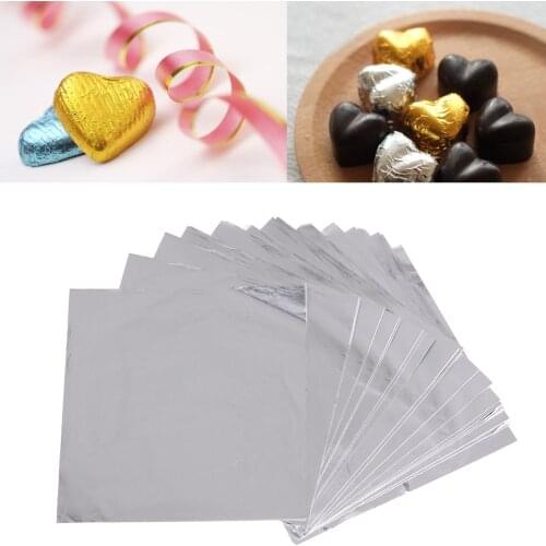 Gold Aluminium Foil Candy Chocolate Cookie Wrapping Tin Paper Party DIY Metal Embossing Gift Packaging Craft Paper