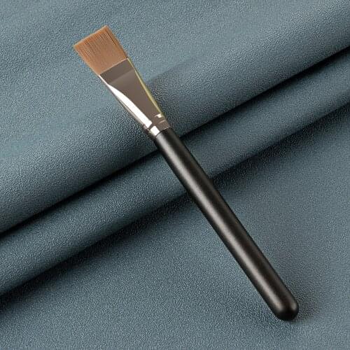 1 PC Professional Foundation Brush Thin Flat Square Head Liquid Foundation Brush Wood Handle Face Makeup Single Brush Drop Ship