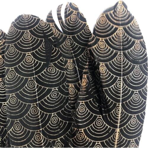 10 Pcs/lot Gold Natural Goose Feather 6-8 inch DIY Accessories Decor Plumes For Hat Crafts Clothing Wedding Decoration