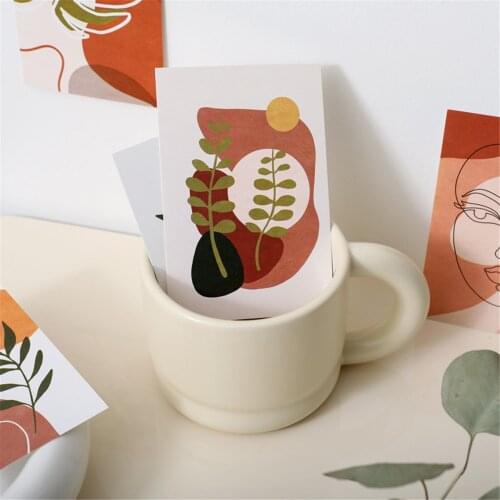 15Pcs Ins Style Abstract Painting Series Decorative Card Wall Stickers Photography Props Decoration Art Accessories Home Decor