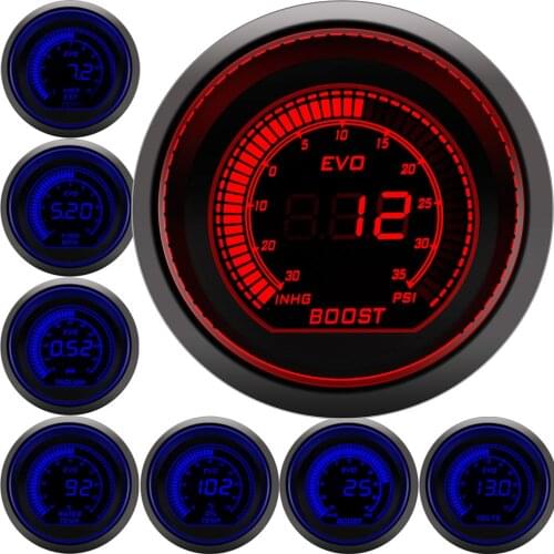 2 inch 52mm Car Digital Turbo Boost Gauge controller PSI Water Temp Oil Temp Oil Pressure Gauge Voltmeter Tachometer rpm meter