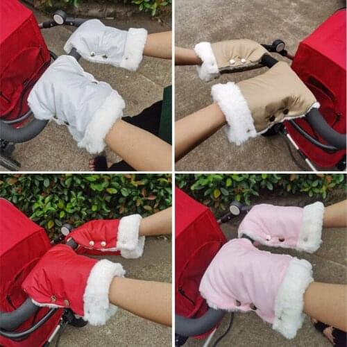 2pcs Winter Warm Baby Stroller Gloves Waterproof Gloves Pram Accessory Stroller Mitten Pram Hand Muff