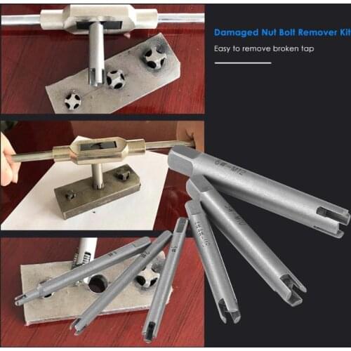 6pcs/set Remove Stripped Damaged Screw Tap Extractor Drill Bits Set Home Accessories Tools Alloy Steel Broken набор инструментов