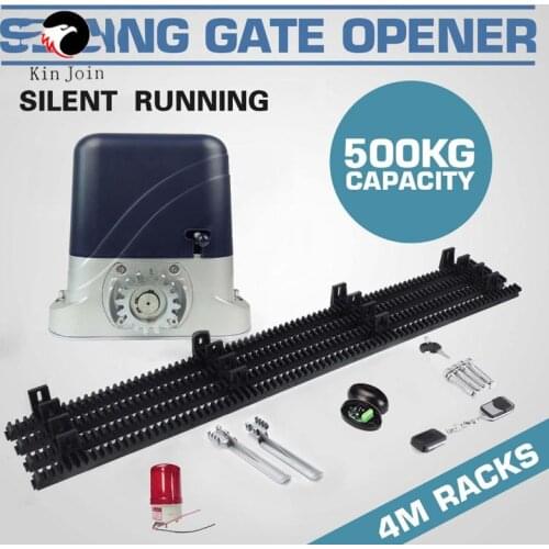 KINJOIN Home DC24V 500KG Automatic Gear Automatic Solar Sliding Door Actuator With 4m Nylon Frame 1 Flash 1 Pair Sensor