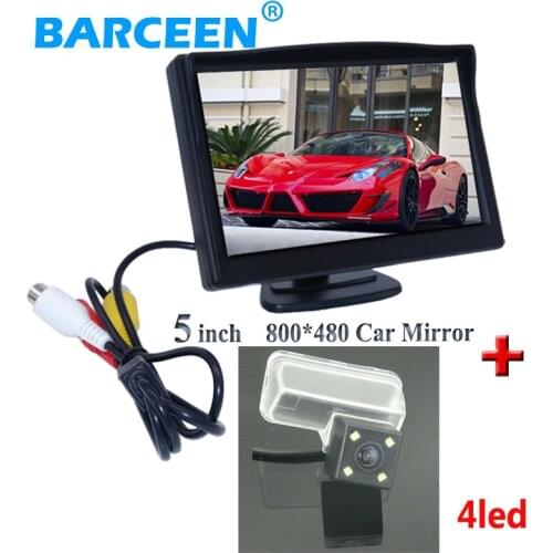 Auto wire car reversing camera and screen monitor plastic shell rainproof+4.3" screen+4 led for CITROEN DS4 2012 /C4L 2013