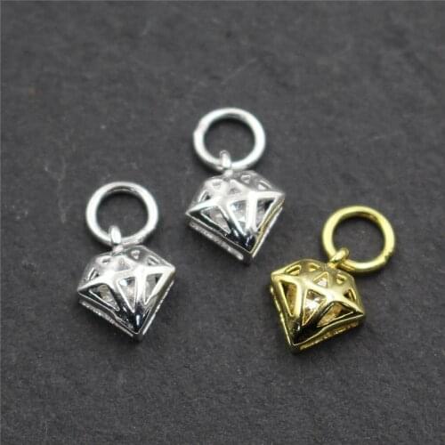 100% 925 Sterling Silver Hollow Out Fashion Charms Handmade Earrings Bracelets Metal Pendants DIY Fine Jewelry Making Findings