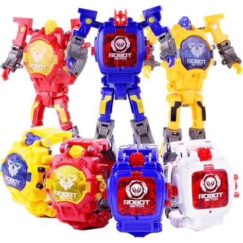 Creative Children Watch Transformers Electronic Watch Kid Robot Educational Toys Sport Digital Watches Kids Boy Girl Clock Gift