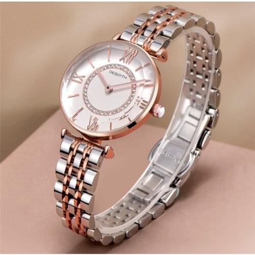 REBIRTH Women Watch Top Brand Luxury Blue Female Waterproof Clock Stainless Steel Bracelet Fashion Ladies Wristwatch Gift 2013