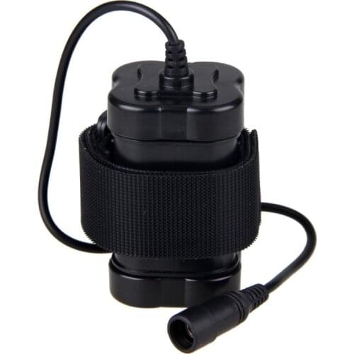 Black Rechargeable Power Source 12000mAh 8.4V 4x18650 Battery Pack for Bicycle Light Bike Head Lamp