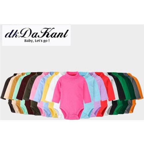 DkDaKanl Baby Turtleneck Spring Summer Siamese Long-sleeved Triangle Fart Clothing Romper Clothing Baby R