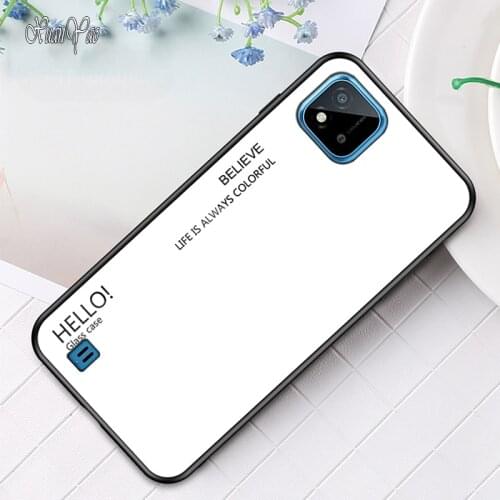 For Realme 2 3 5 7 Pro V3 V5 V11 A1K Case XUANYAO Silicone Soft Edge Glass Coque For Realme C3 C11 C17 C15 C21 Case Back Cover