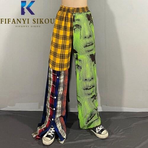 Женские брюки в клетку FIFANYI SIKOU China At AliExpress