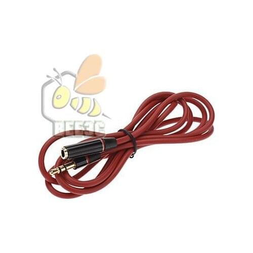 Red 3.5mm Jack Aux Audio Cable Male to Female Audio Extension Cable Cord Gold Plated Auxiliary Cable 1.2m For monster 300pcs/lot