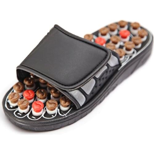 Mazefeng Acupoint Massage Slippers Sandal for Men Feet Chinese Acupressure Therapy Medical Rotating Foot Massager Shoes Unisex