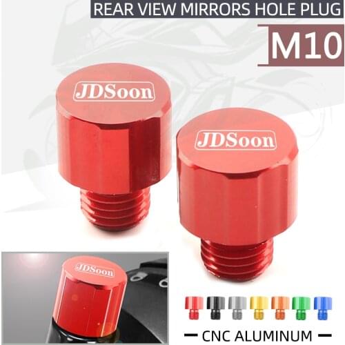 JDSOON Motorcycle M10*1.25 CNC Rear View Mirrors Hole Plug Screws Cap For BMW R1250GS R1200GS F850GS F750GS F650GS S1000RR R XR