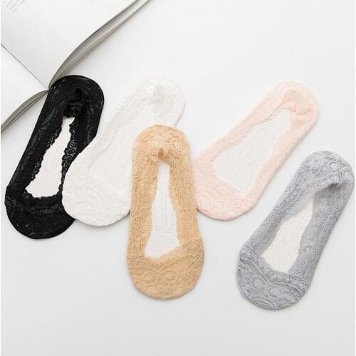 Ms Lace Boat SocksThin Kind Of Invisible Light Summer Silicone Non-Slip Bottom Low For Silk Stockings