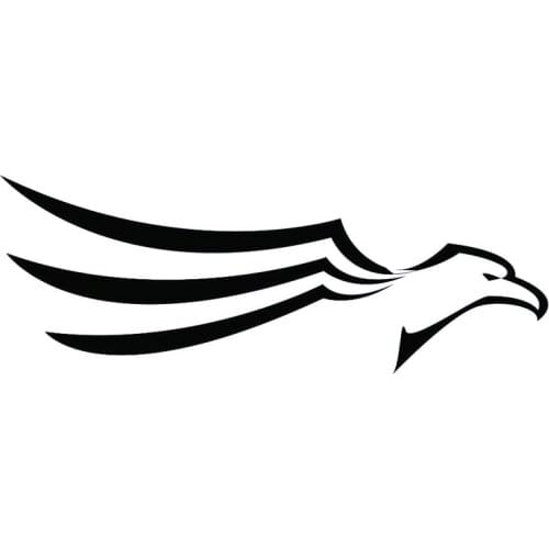 Car Stickers Eagle Wing Personality Fashion PVC Car Decoration Accessories Decals Waterproof Sunscreen Black/white,15cm*6cm