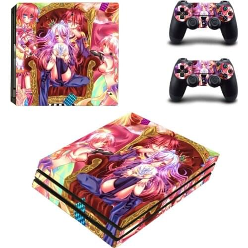 No Game No Life PS4 Pro Sticker Play station 4 Skin Sticker Decals For PlayStation 4 PS4 Pro Console & Controller Skins Vinyl