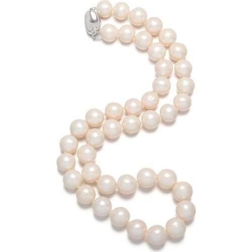 New round natural pearl pink bracelet necklace jewelry for DIY jewelry best birthday gift size 9-10mm