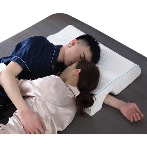 Memory Foam Couple Pillow Slow Rebound Arched Cuddle Pillow Anti Pressure Arm Pillows For Side Sleepers Couple Bedding Pillows