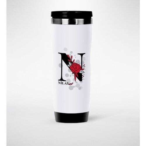 Personalized N Head Case and Is Steel Thermos Cup