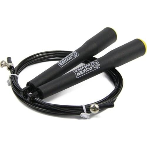 3m Speed Skipping Rope Double Ball Bearing Home GYM Fitness Jump Rope with Spare Rope Black