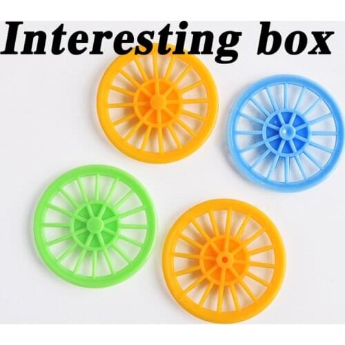 2*37mm spoke wheels DIY handmade model toy car accessories narrow plastic small wheels small production materials