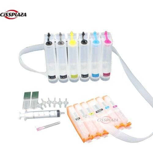 CISSPLAZA CISS 6 colors PGI-570 pgi570 compatible for Canon PIXMA MG7750 MG7751 MG7752 MG7753 TS9050/9055/8050/8051
