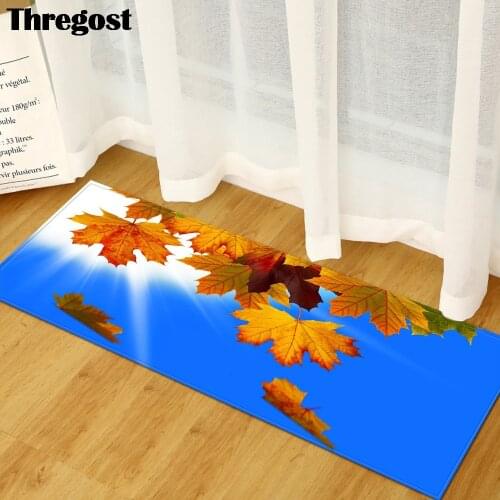 Thregost Kitchen Mats Bedroom Entrance Doormat Home Hallway Floor Decoration Living Room Carpet Printed Bathroom Anti-Slip Rugs