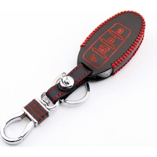 4 Buttons Smart Leather Key Case Bag Holder Fit For Infiniti Q50 Q60 Q70 FX G M Nissan Maxima Murano Accessories Key Pack Cover