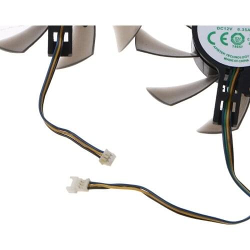 2PCS 75MM GA91S2H VGA Fan Graphics Card Cooling Fan for Gigabyte GTX 1060 1070 1080 4Pin 12V 0.35A