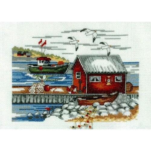 Popular Needlepoint Swedish Skerries Embroidery Patterns Baby Cross Stitch with 100% Cotton Floss & Free Shipping for Home Decor