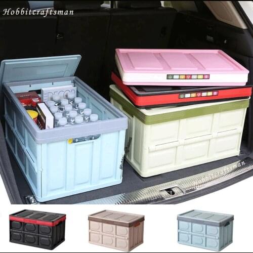 New Folding Car Trunk Grocery Storage Box auto Trunk Organizer Folding Sturdy Robust Vehicle Travel Container car organizer