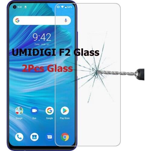 For UMI F2 Tempered Glass Screen Protector Scratch proof Smartphone LCD Film Glass On Umidigi F2 Cover Phone 6.53 Inch